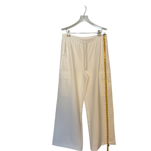Athleta Promenade Cargo Pant size Medium Magnolia White, Elastic Waist & Pockets - Picture 6 of 14